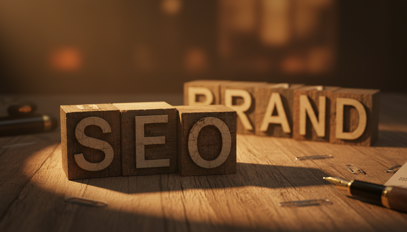 Holz-Buchstabenbl&ouml;cke auf Schreibtisch