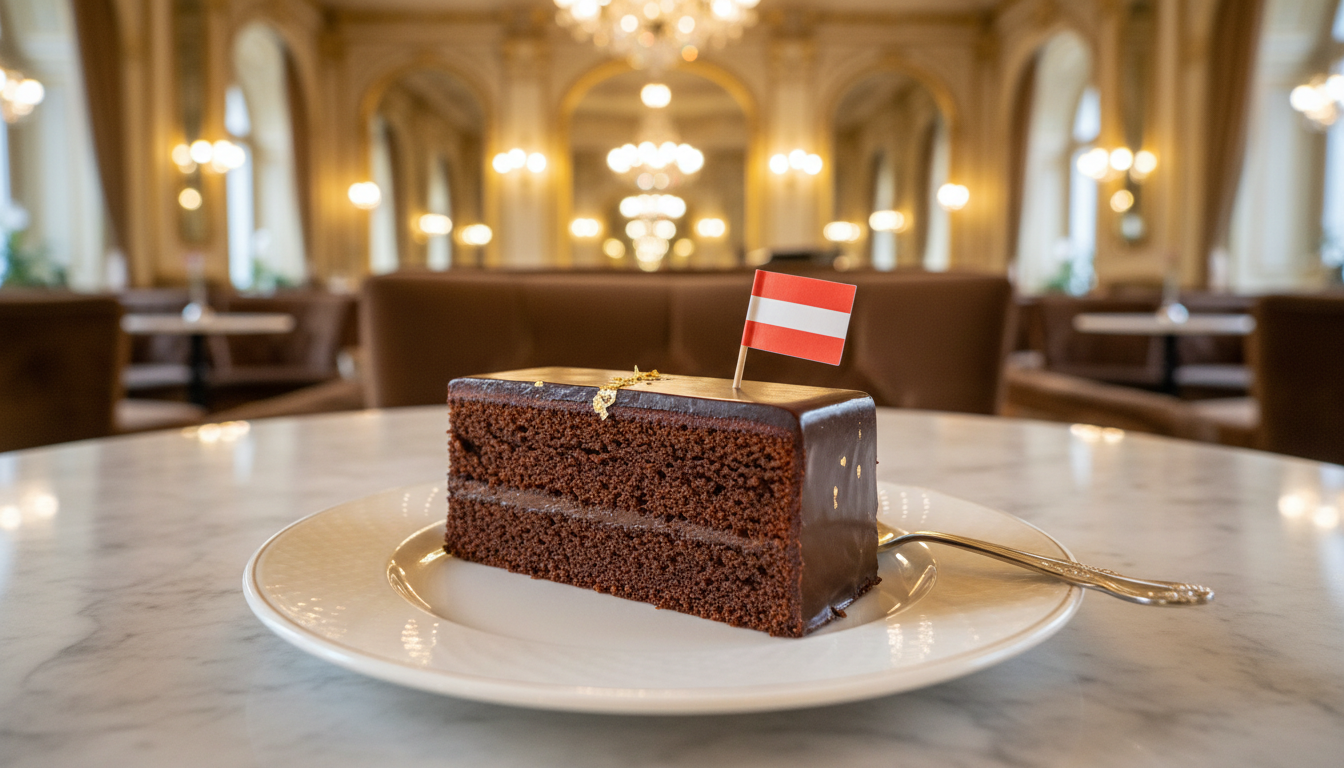 Sachertorte im Wiener Kaffeehaus